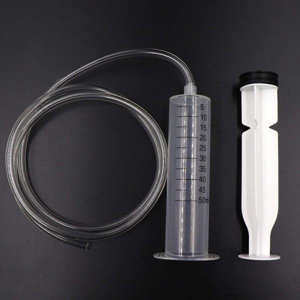Syringes with Tubes Plastic Syringe with Tubing for Dispensing,Injection,Filtration, Science Labs (1 Meter Tube)