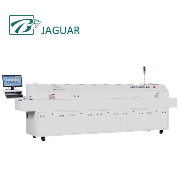 JAGUAR 6 Heating Zones 2400mm Heating Passage Reflow Oven Machine A6 for Led Production Line with Computer Controlling