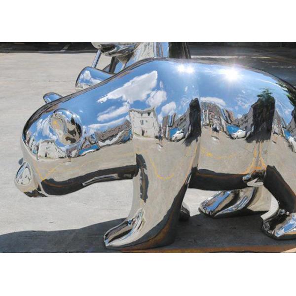 Скульптура панды нержавеющей стали зеркала украшения площади с высотой размера 150cm