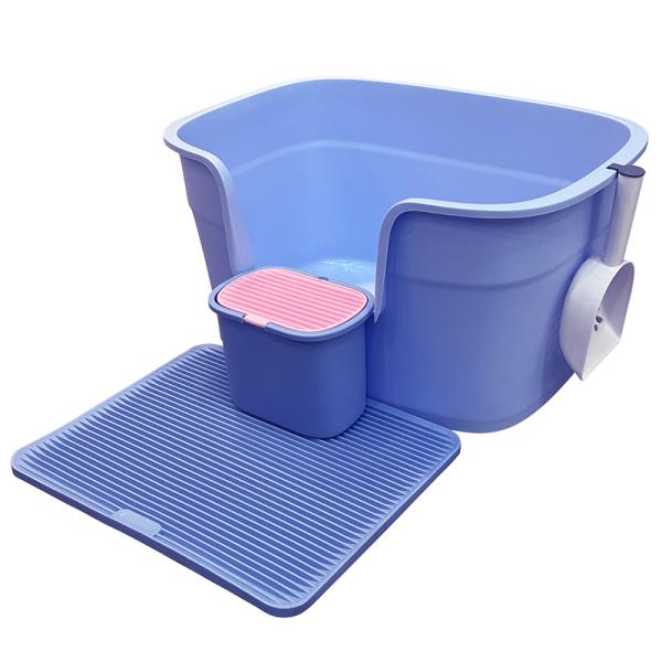 fournitures pour animaux de compagnie PP Produits de nettoyage en plastique pour animaux de compagnie Set Biodégradable Cat Litter Box