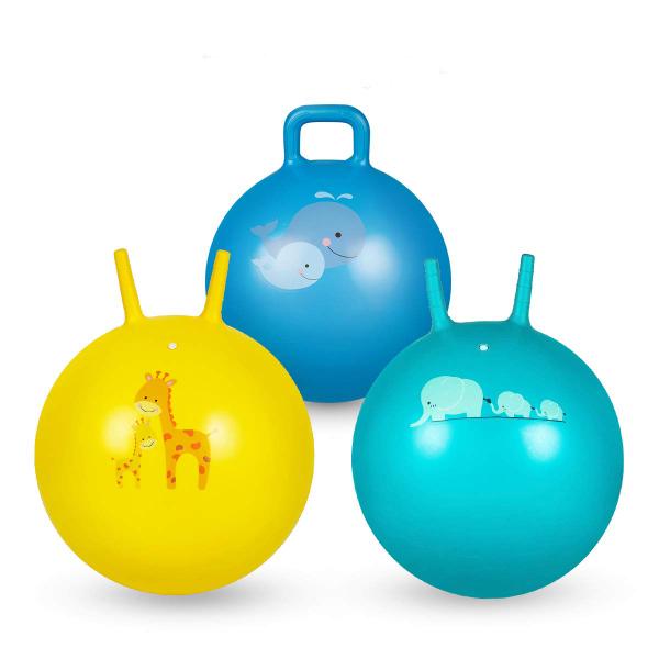 Kids PVC Space Hopper Ball Inflatable Toy Yoga Ball With Handle SGS Certificate