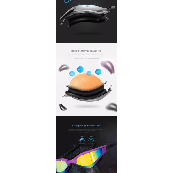 Electroplated Colorful Unisex Anti Fog Swimming Glasses Swimming Race Goggles