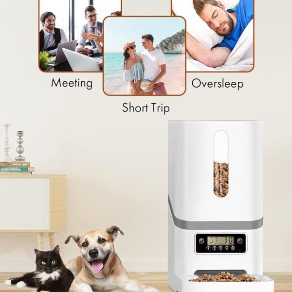 Análisis de salud de IA Dispensador automático de comida para perros inteligente con luz UV de silicona