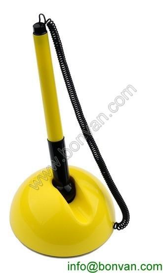 plastic ball pen,desk table counter pen, bank table pen