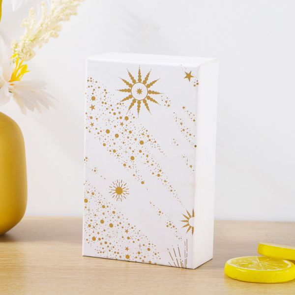 Cosmetic Drawer Box Premium Skincare Gift Packaging Heaven Earth Lid Design Gold Foil Stamping Custom Printed Luxury Presentation Box
