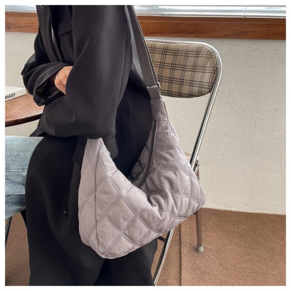 Winter messenger bag women dumpling bag lightweight small shoulder armpit  bag