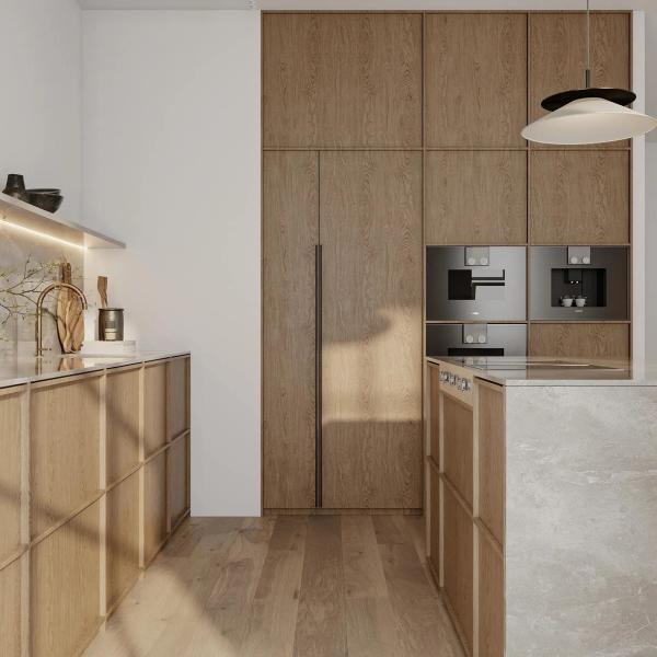 Custom Modern Kitchen Cabinet Luxury Lacquer Double Sink Islands Cabinets Solid Wood & MDF with PVC Door Finish Kitchen Cabinets