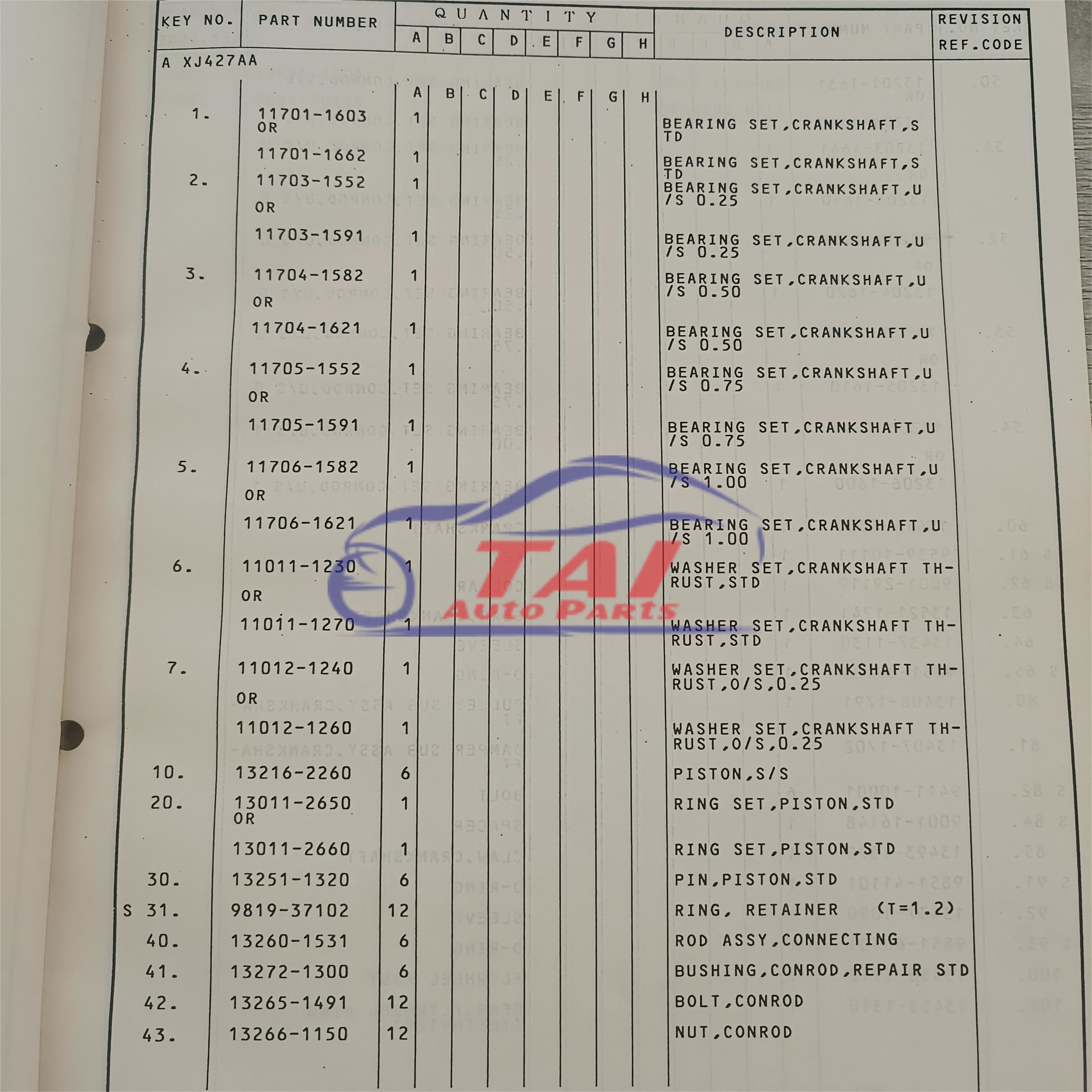 Части двигателя Хино кривошина для двигателя Хино ДЖ08К ДЖ08Э ДЖО8К ДЖО8Э