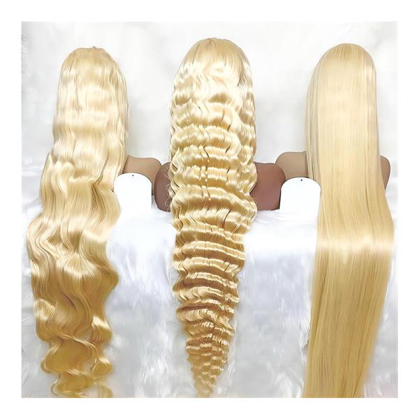 Chinese Hair 613 Blonde 13X6 Hd Full Lace Frontal Raw Human Hair Wig With Baby Hair
