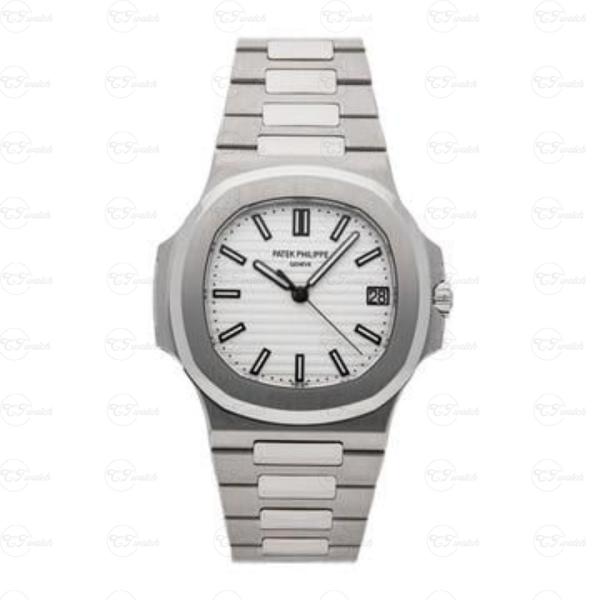 Patek Philippe 5711 Aquanaut en acier inoxydable Diamant Bezel blanc étalon en caoutchouc automatique montre de luxe