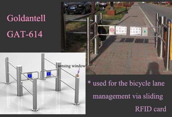 90cm Wide Swing Turnstile Gate with Biometric Access Control