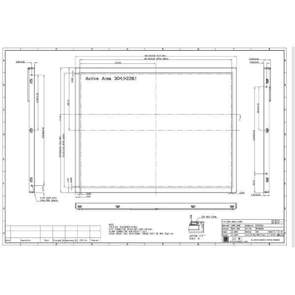 Оригинальный Innolux 15'' TFT LCD 20 Pin LVDS интерфейс с 1024rgbx768 пикселями