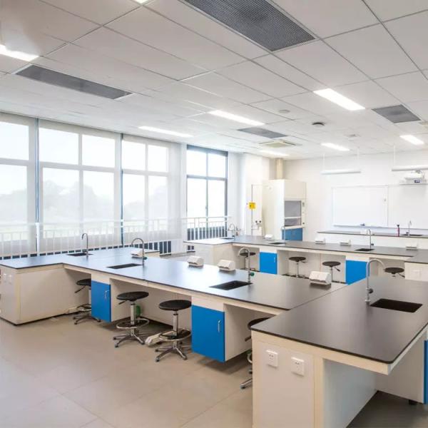 da ciência de aço da mobília do laboratório da escola de 1mm tabela de aço do laboratório com cadeira
