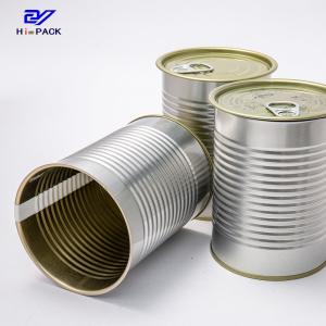 Food Safety Round Tin Box 570ml Tinplate Can With Aluminum Lid