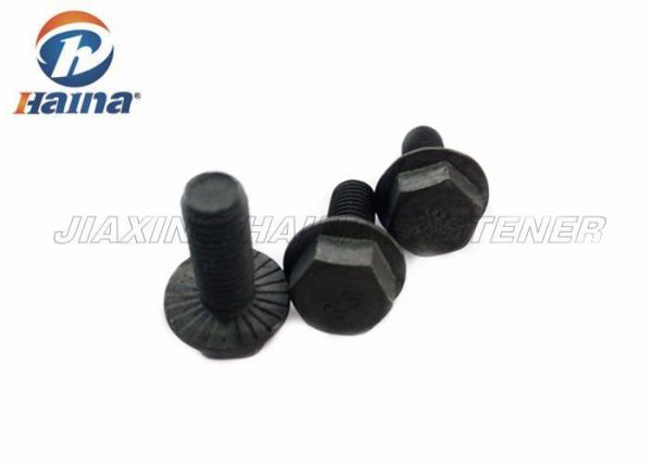 full threaded rod Black carbon Steel 4.8 Hex  head Flange Bolts