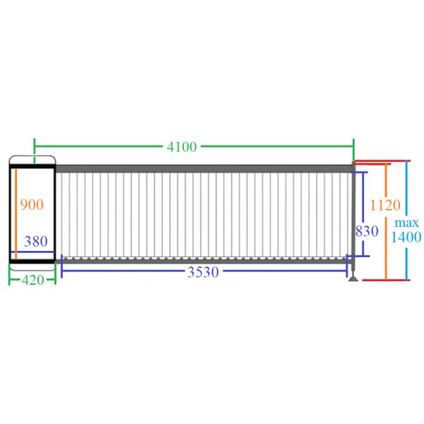 Puerta serva de la barrera del aparcamiento del control de la precisión 4,1 metros que hacen publicidad del auge de la rebanada de la página