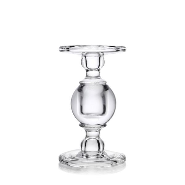 Vintage Style 30cm Tall Glass Candle Holders Different Size Set Of 3
