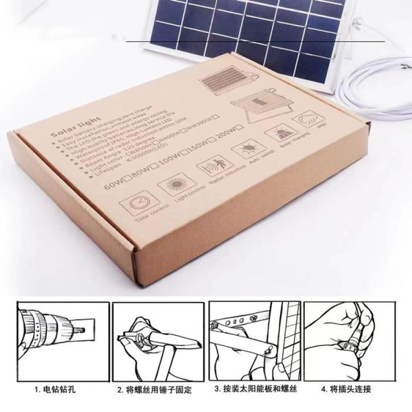 60w To 200w Solar Powered Led Lights Outdoor Cct 6500k 100lm/W