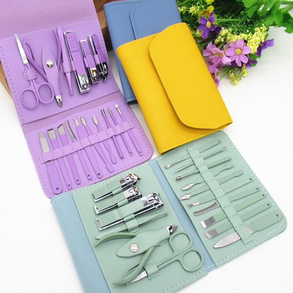 Manicure Set Nail Clippers Tools Household 4/12/16Pcs Stainless Steel Ear Spoon Nail Cutters Scissors Kit For Manicure Tools