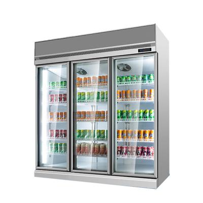 Drinks Display Refrigerator Supermarket Fridge Glass Door Beer Glass Bottle Cooler With CE Approved