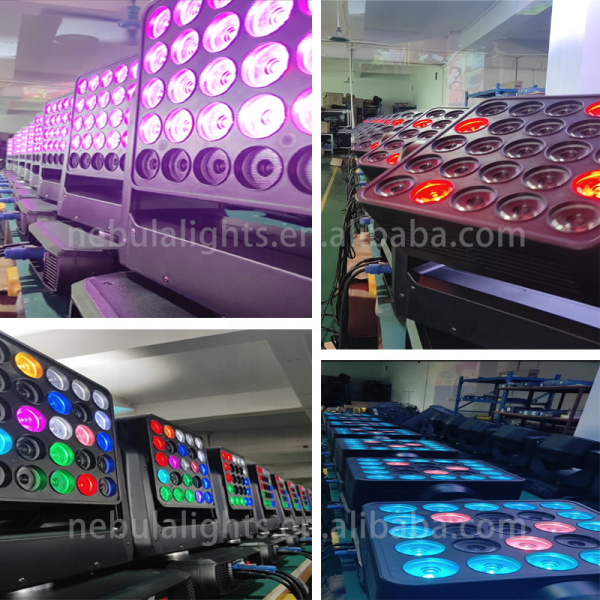 Nebula Matrix Light 25x12w RGBW 4in1 LED Wall Wash Stage Light Moving Head