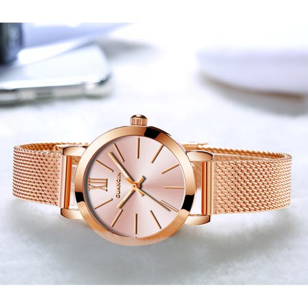 Bracelet Mesh Band Ladies Alloy Quartz Watch Waterproof Minimalist Watches