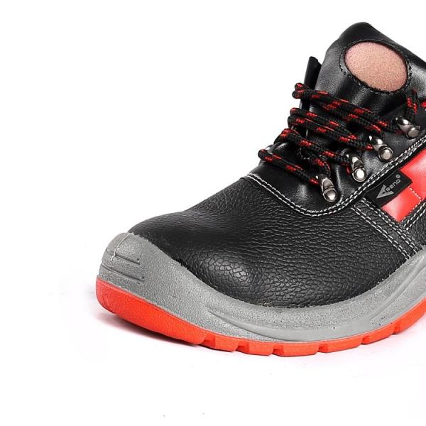 Leather PU Wear Resistant Protective Protection Non Slip Steel Toe Shoes