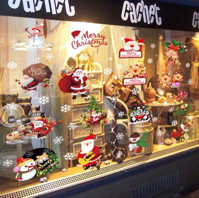 Shop Christmas Window Stickers Kids Living Room Decoration Santa Claus Snowman Penguin