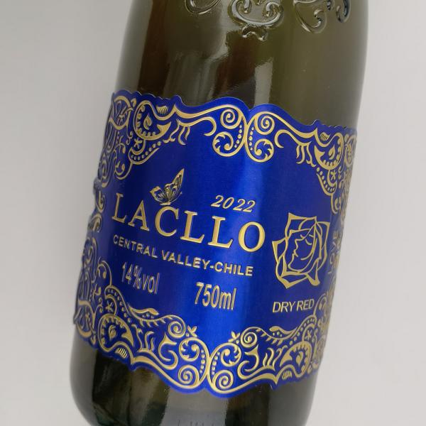 Golden Foil Wine Bottle Labels Neck Sticker Custom Printable Wine Labels Waterproof