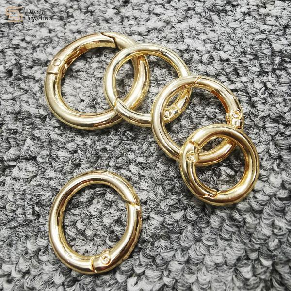 Крюки кнопки металла закрепляют колцеобразные уплотнения весны пряжки для сумки портмона сумки Keychains