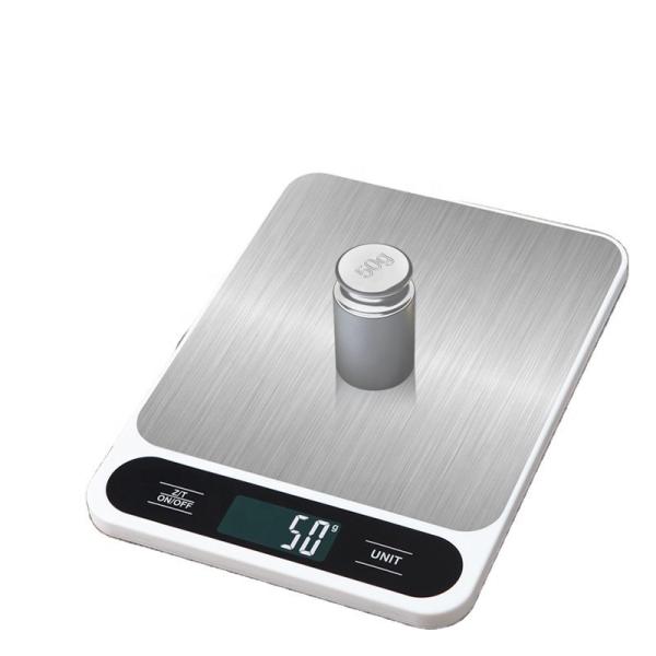 XJH Échelle numérique de ménage avec couvercle super mince 5kg 10kg 15kg Division 1 G pour les besoins de la cuisine et du ménage