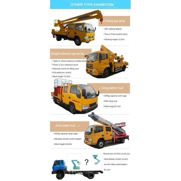 ISUZU N Series Truck Mounted Bucket Lift 16m Telescopic Boom with Crew Cab