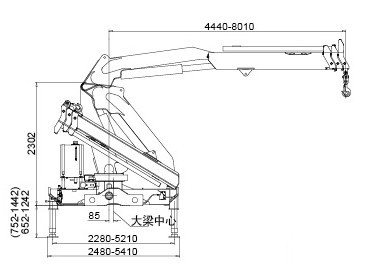 Commercial 6.3T Articulated Boom Crane 11m Lifting Height with CE Certificate