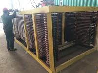 Óleo - ateou fogo ao Superheater da moldura do vidro de originais da caldeira no central elétrica térmico