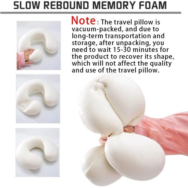 Breathable and Comfortable Memory Foam Travel Neck Pillow with 400TC Thread Count