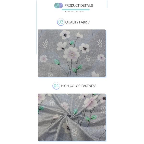 Связанное искривлением напечатанное 100% полиэстер ткани Pillowcase тюфяка штейновое