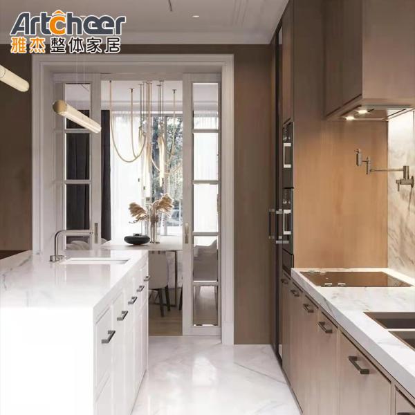 Minimalist Custom Wood Kitchen Cabinets With Accessories Standard Size