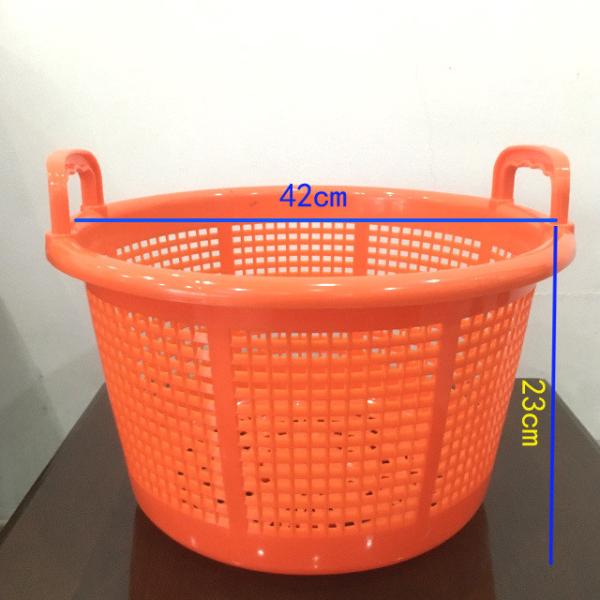 Plastic Shrimp Basket Stackable Storage Fish Seafood Market Basket Aquaculture Container