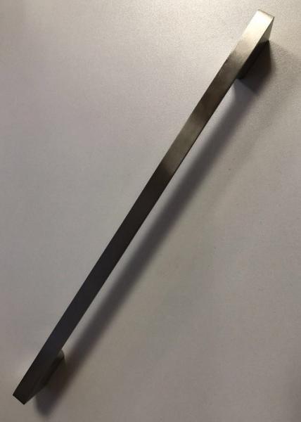 Brushed Nickel Cabinet Door Handles / Aluminum Pull Handles 192 Mm Hole Space