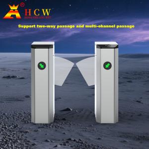 Flap Turnstile Pedestre RFID Reconhecimento facial Impressão digital Controle de