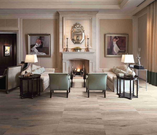 Grey Outdoor Wood Effect Porcelain Tiles / Wood Look Ceramic Floor Tile