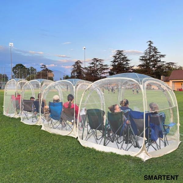 50*50*62''Inch Outdoor PVC Transparent Waterproof Single Layer Fiberglass Frame Pop Up Sports Tent With UV Protection