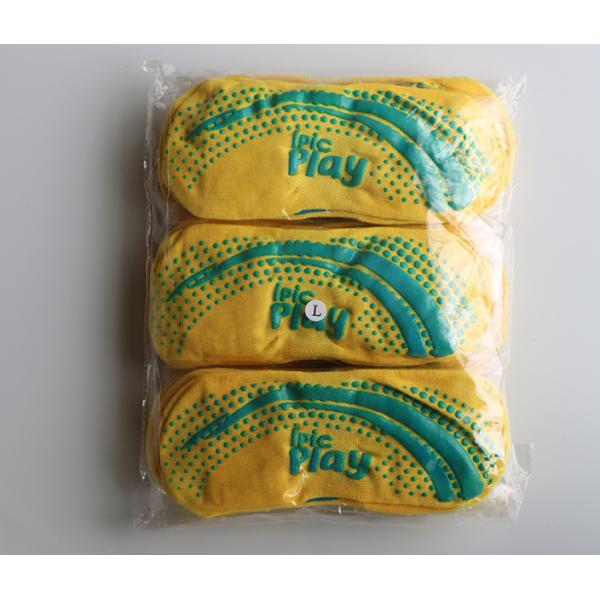 Jacquard Ankle Grip Socks Silicon Gel Kids Trampoline Socks For Play Zone / Indoor Playground