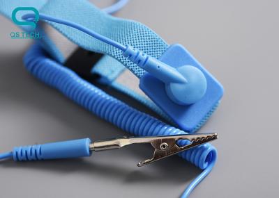 Faixa antiestática da correia de pulso que aterra para a sala de limpeza do ESD, cor azul 1.8M