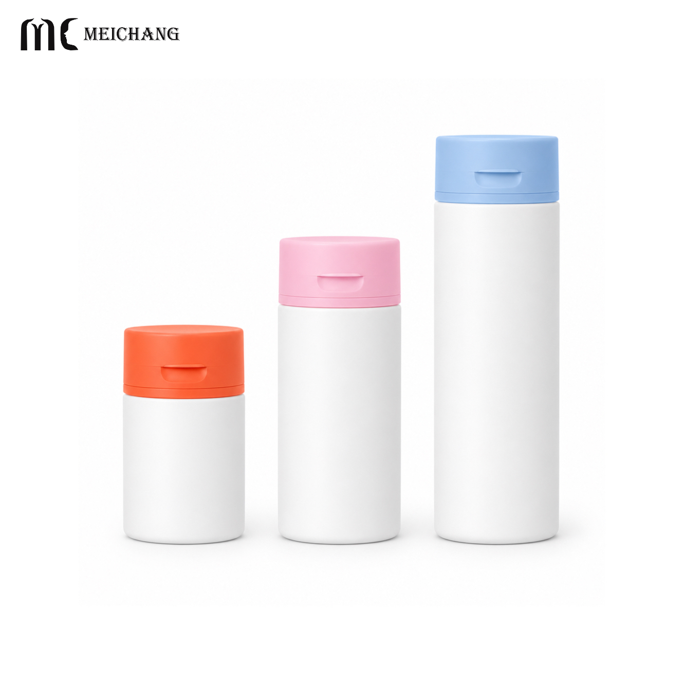 30ml 50ml 100ml 120ml 150m 200ml Multi-Size PP Powder Dispenser Airless Bottle with Piston & Flip-Top Cap(MC-298)