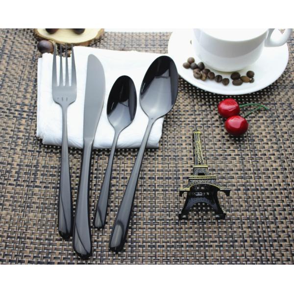 High quality 18/8 black stainless steel flatware/cutlery/silverware set/dinnerware
