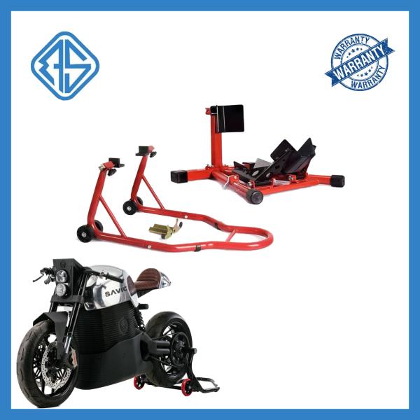 Red Motorcycle Wheel Lift Stands Jack Powder Coating Supporting