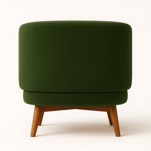 Modern Curved Velvet Barrel Lounge Chair, 1-Seater LGW-400
