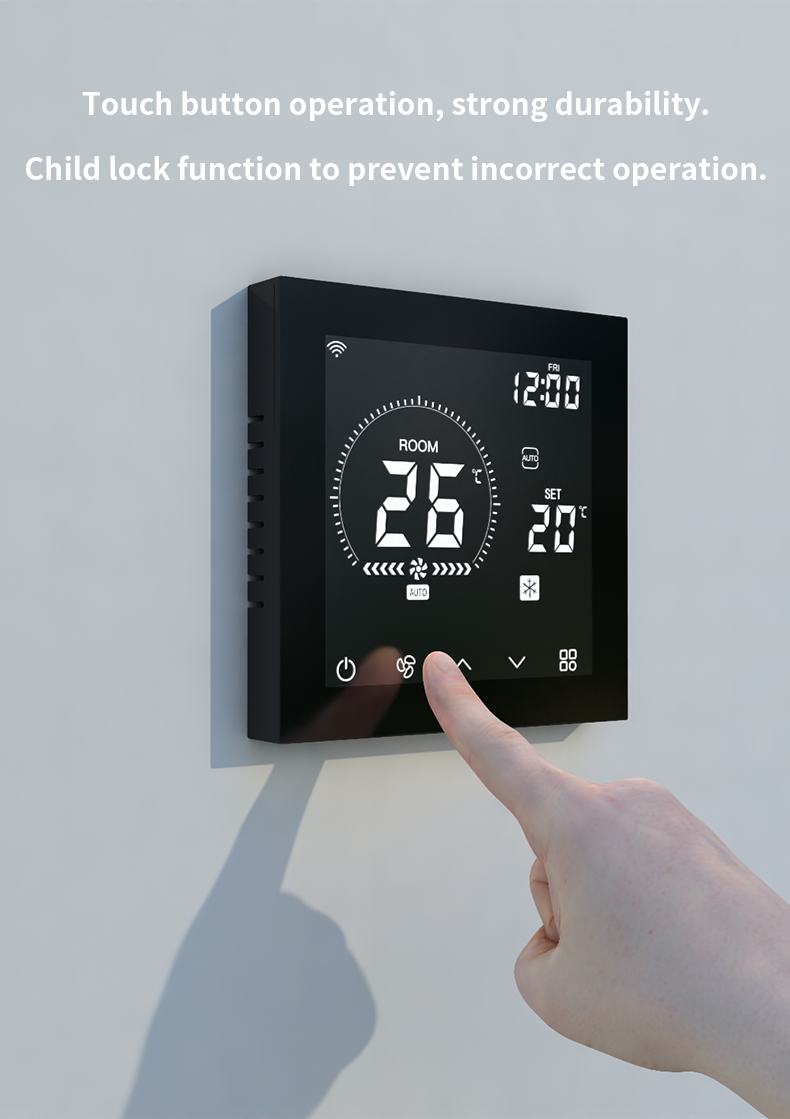 2 Pipe 4 Pipe Fan Coil Thermostat With LCD Display Temperature FCU Controller