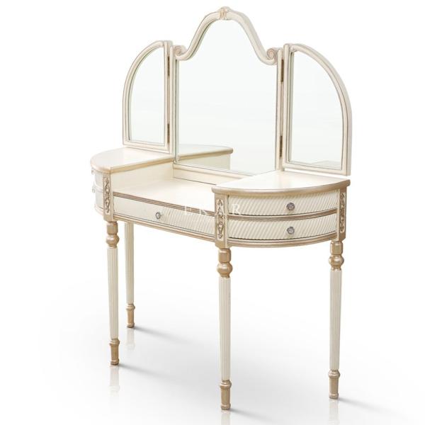 Classic Hand Carved Luxury Wooden Dressing Table With Mirror